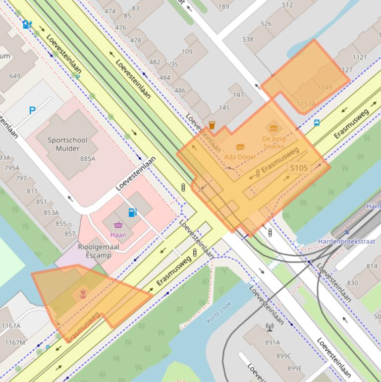 Kaart van postcodegebied 2532RX.