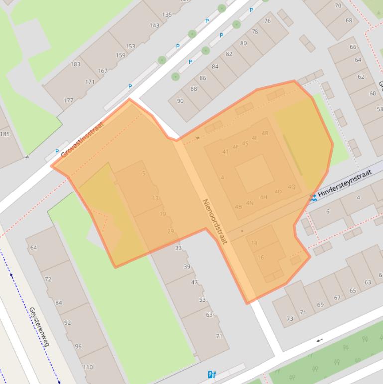 Kaart van postcodegebied 2532TB.