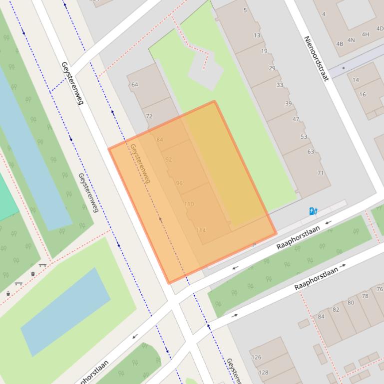 Kaart van postcodegebied 2532TT.