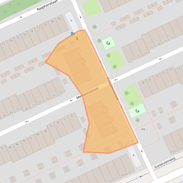 Kaart van postcodegebied 2532TX.