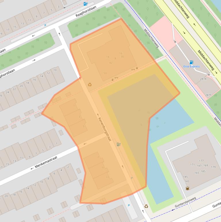 Kaart van postcodegebied 2532TZ.