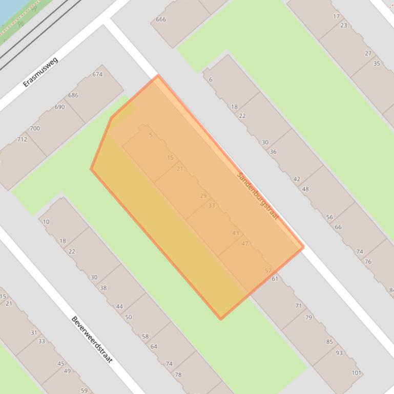 Kaart van postcodegebied 2532VP.