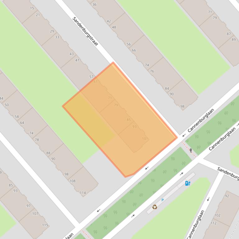 Kaart van postcodegebied 2532VR.