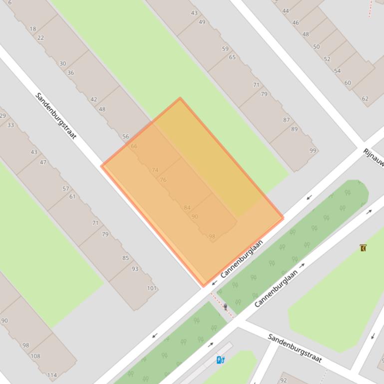 Kaart van postcodegebied 2532VW.