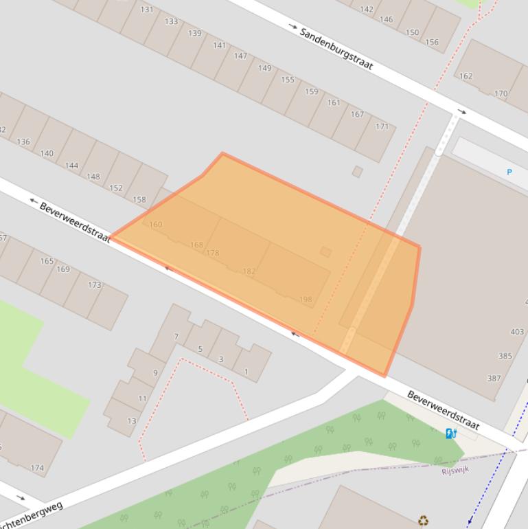 Kaart van postcodegebied 2532XP.