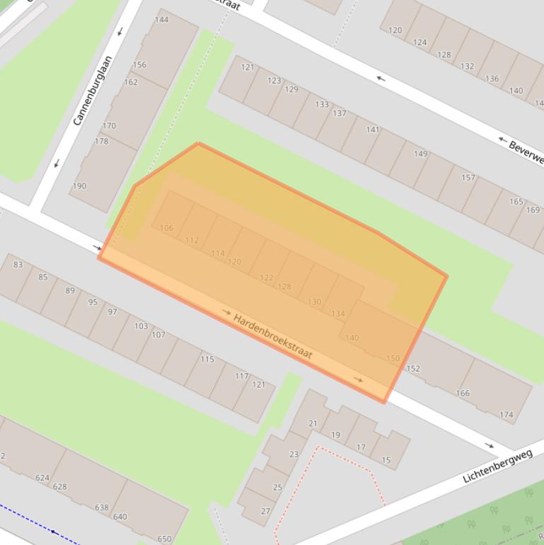 Kaart van postcodegebied 2532XX.