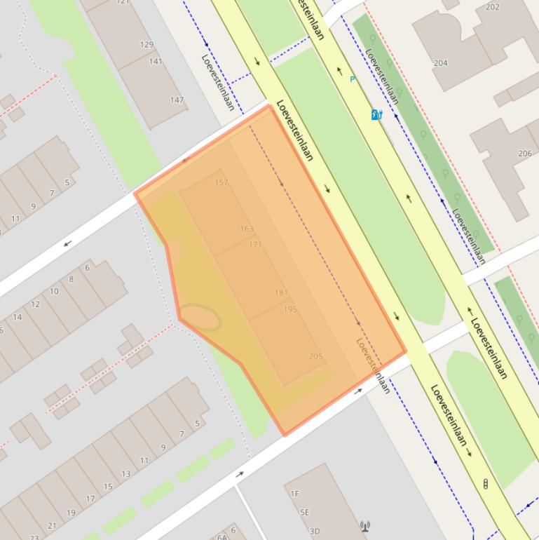 Kaart van postcodegebied 2533AJ.