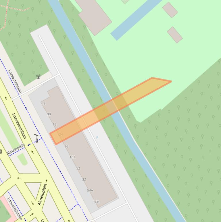 Kaart van postcodegebied 2533AS.