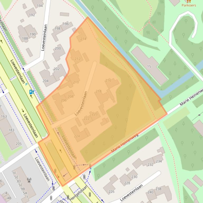 Kaart van postcodegebied 2533AZ.
