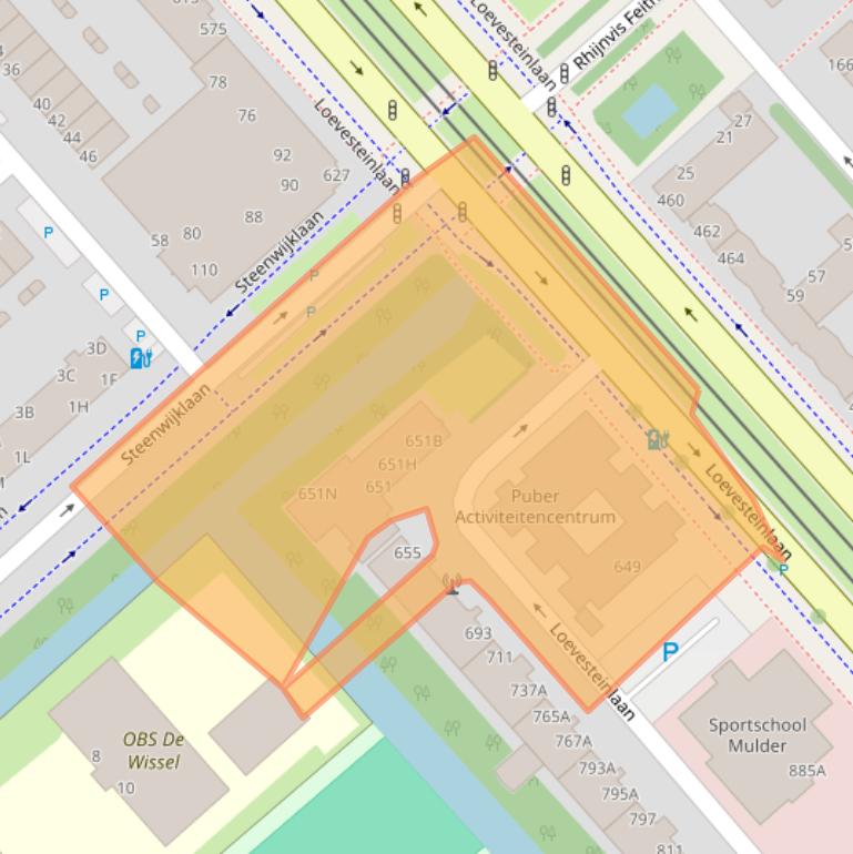 Kaart van postcodegebied 2533BH.