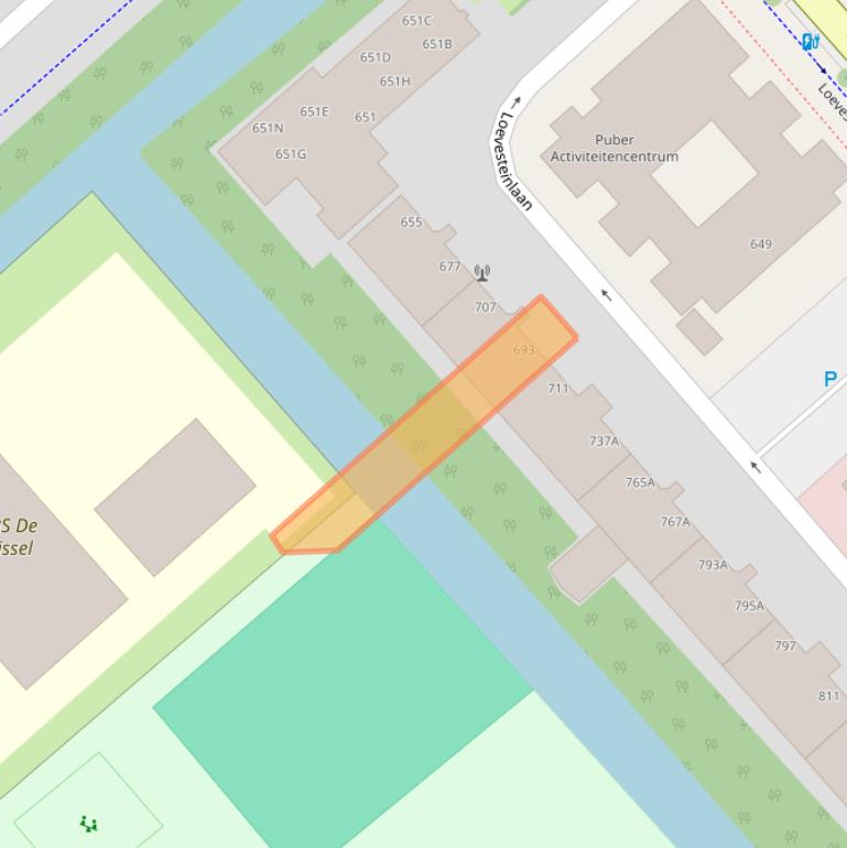 Kaart van postcodegebied 2533BK.