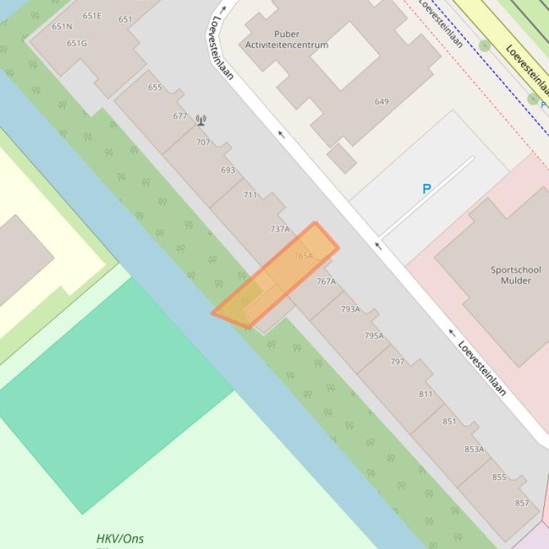 Kaart van postcodegebied 2533BN.