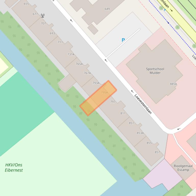 Kaart van postcodegebied 2533BP.