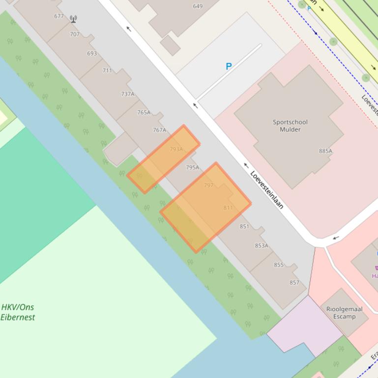 Kaart van postcodegebied 2533BR.