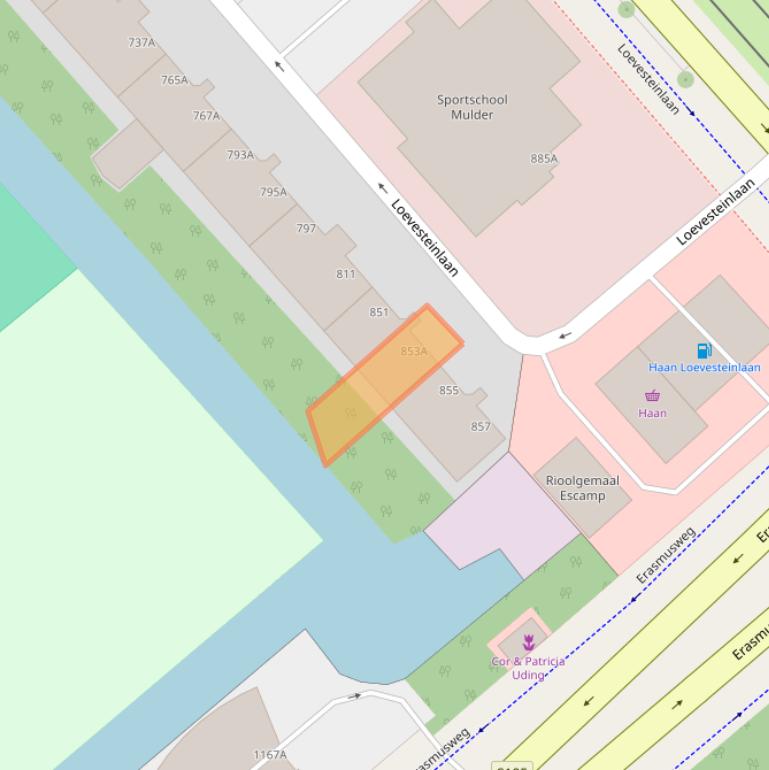 Kaart van postcodegebied 2533BT.