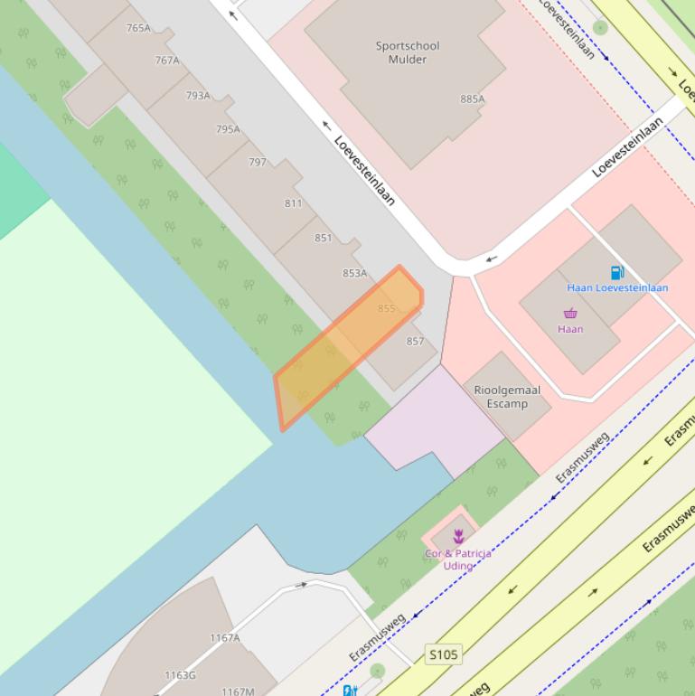 Kaart van postcodegebied 2533BV.