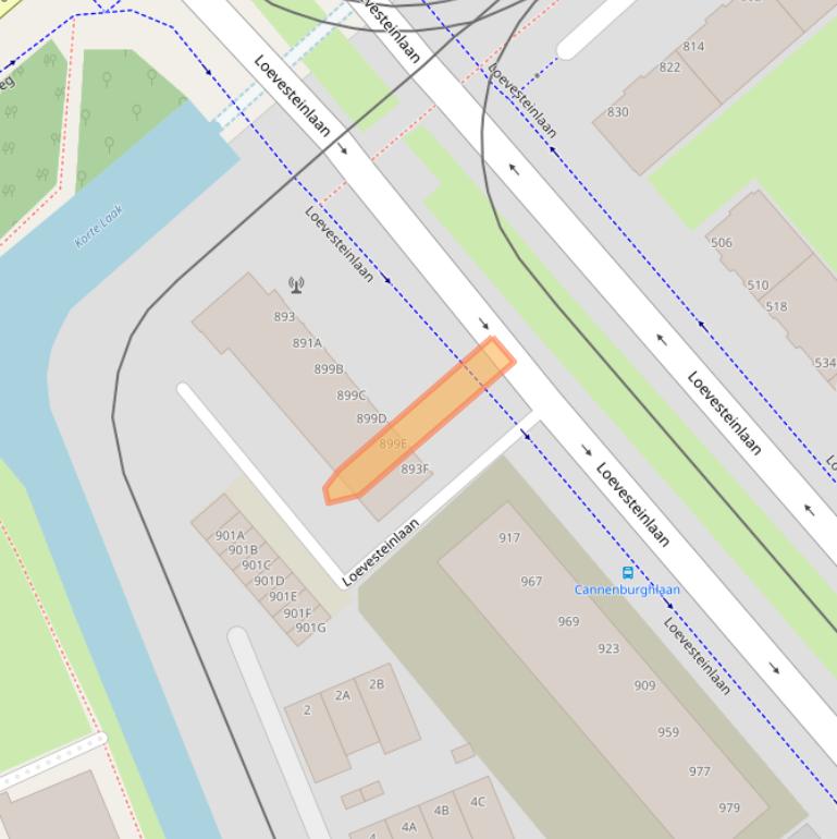 Kaart van postcodegebied 2533CA.