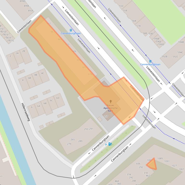 Kaart van postcodegebied 2533CD.