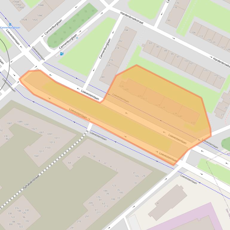 Kaart van postcodegebied 2533CL.