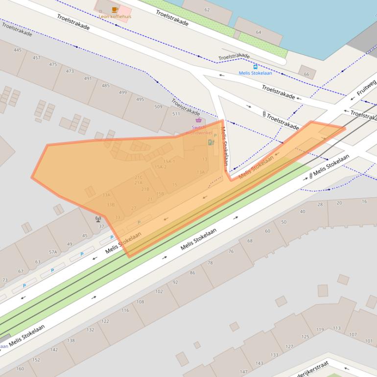 Kaart van postcodegebied 2533CM.