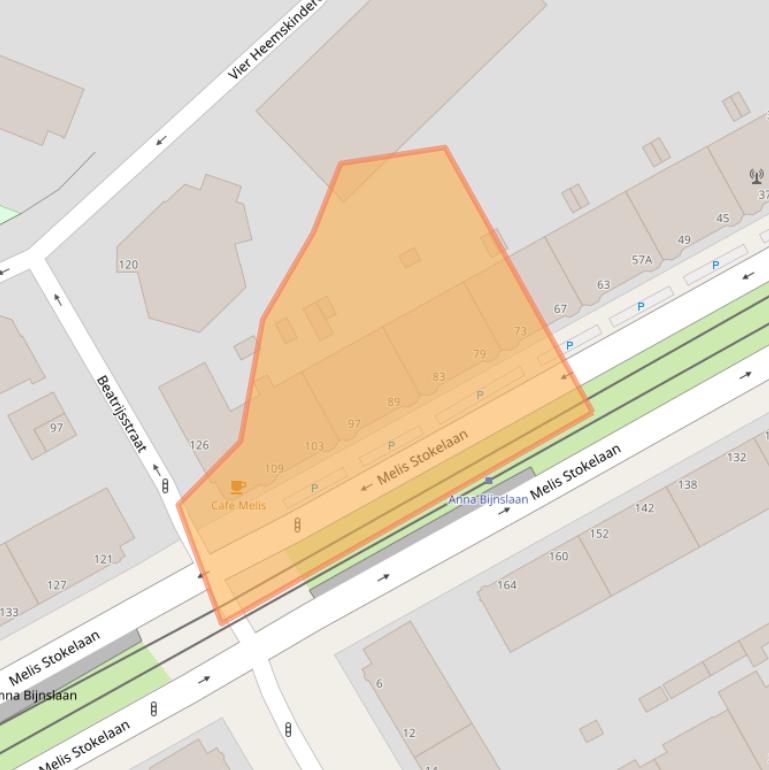 Kaart van postcodegebied 2533CP.