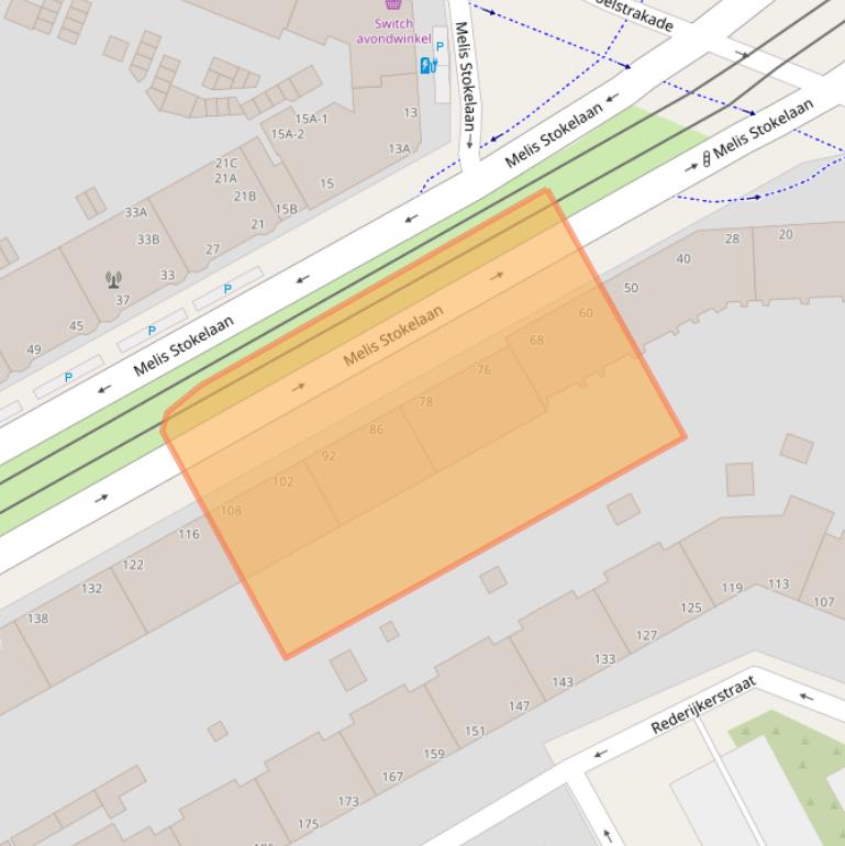 Kaart van postcodegebied 2533EB.