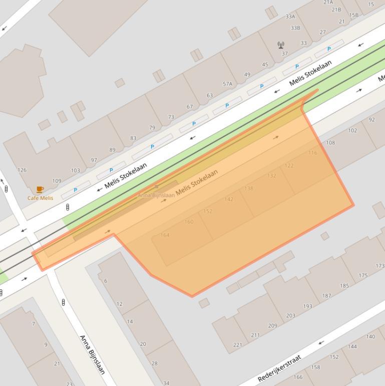 Kaart van postcodegebied 2533EC.