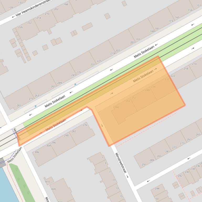 Kaart van postcodegebied 2533EE.