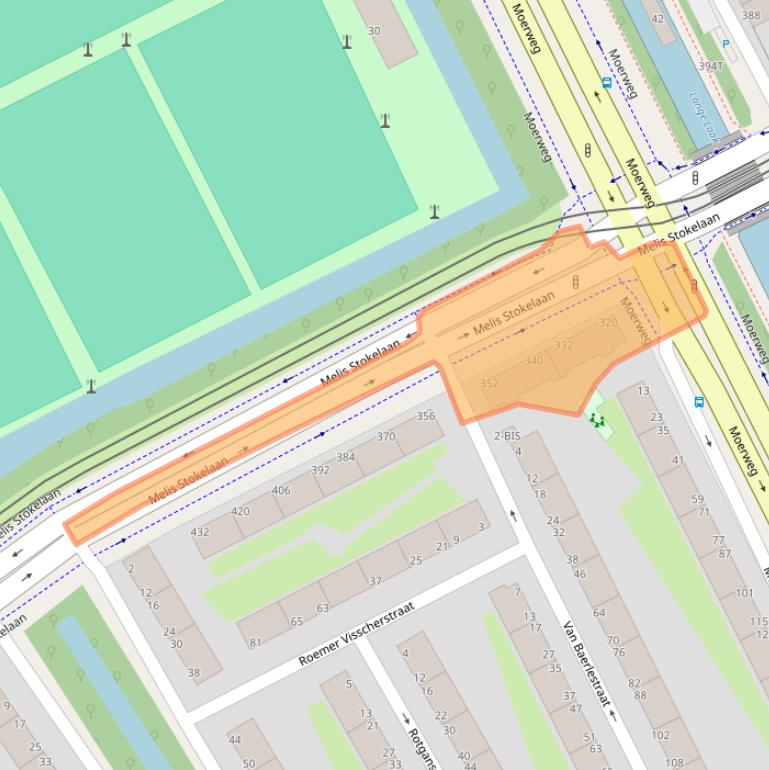 Kaart van postcodegebied 2533EH.