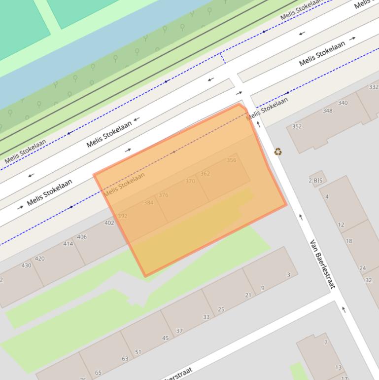 Kaart van postcodegebied 2533EJ.