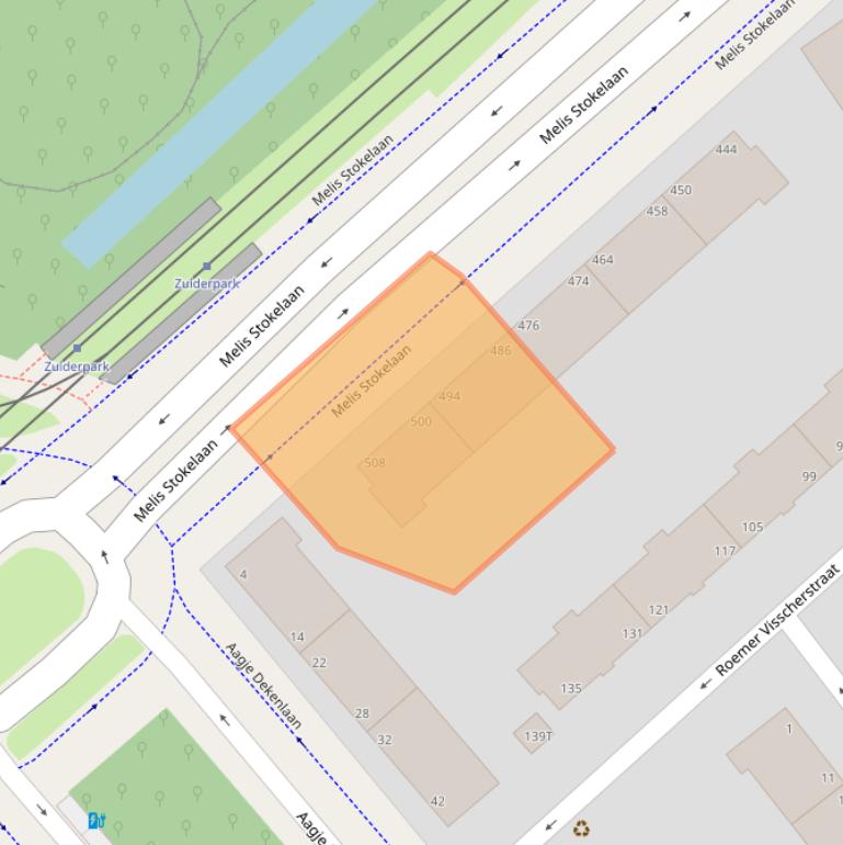 Kaart van postcodegebied 2533EM.