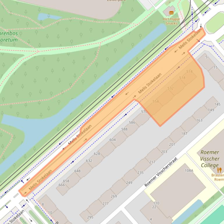 Kaart van postcodegebied 2533EN.