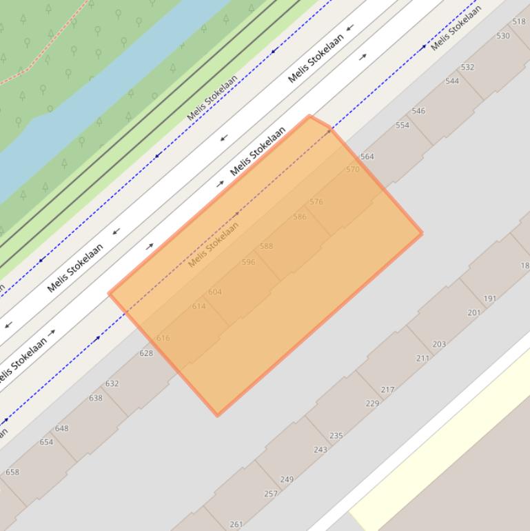 Kaart van postcodegebied 2533EP.