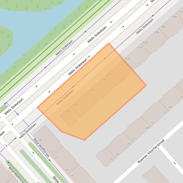 Kaart van postcodegebied 2533ER.