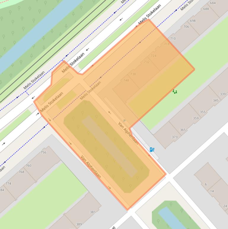 Kaart van postcodegebied 2533ET.