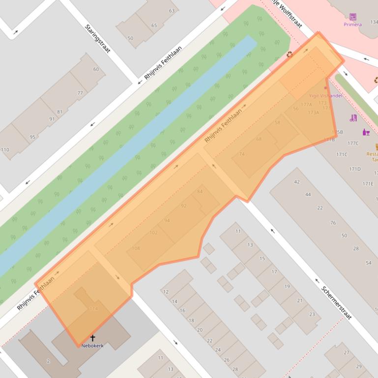 Kaart van postcodegebied 2533GG.