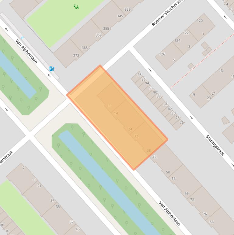 Kaart van postcodegebied 2533GW.