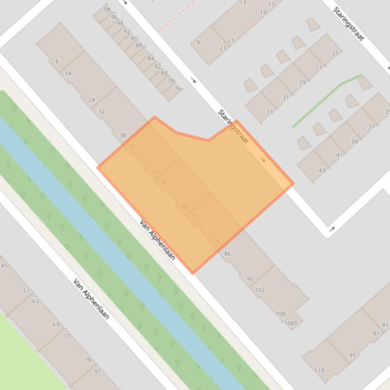 Kaart van postcodegebied 2533GX.
