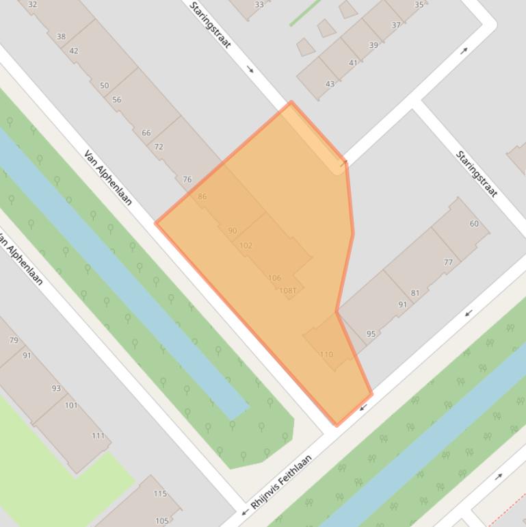 Kaart van postcodegebied 2533GZ.