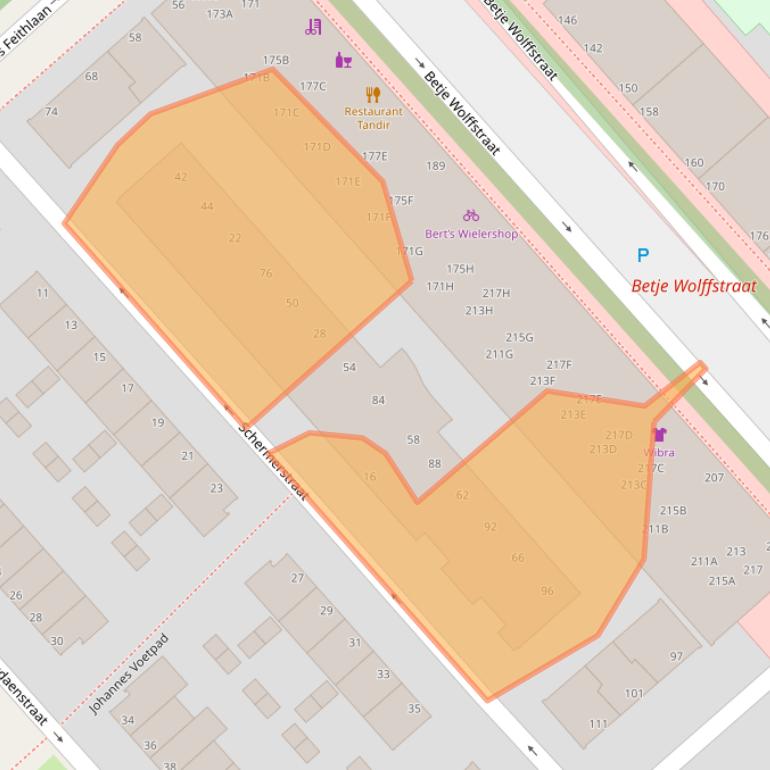 Kaart van postcodegebied 2533HC.