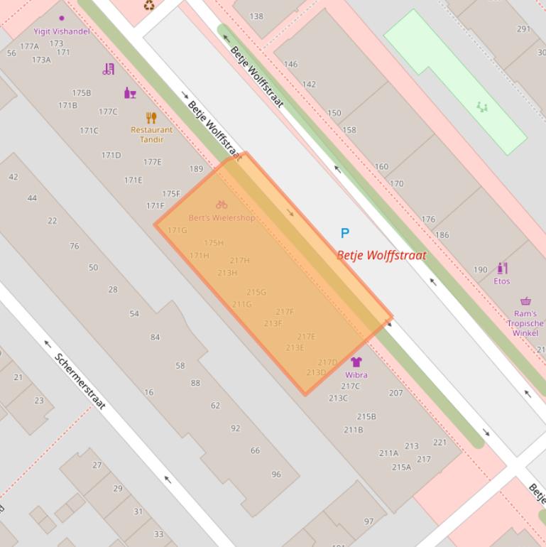 Kaart van postcodegebied 2533HL.