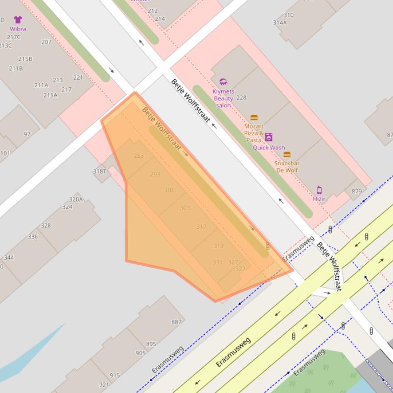 Kaart van postcodegebied 2533HN.