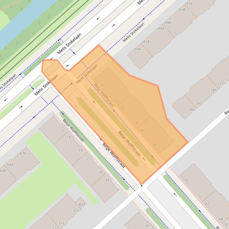 Kaart van postcodegebied 2533HP.