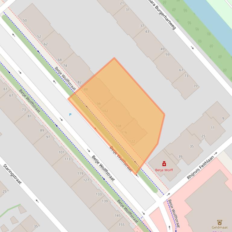 Kaart van postcodegebied 2533HS.