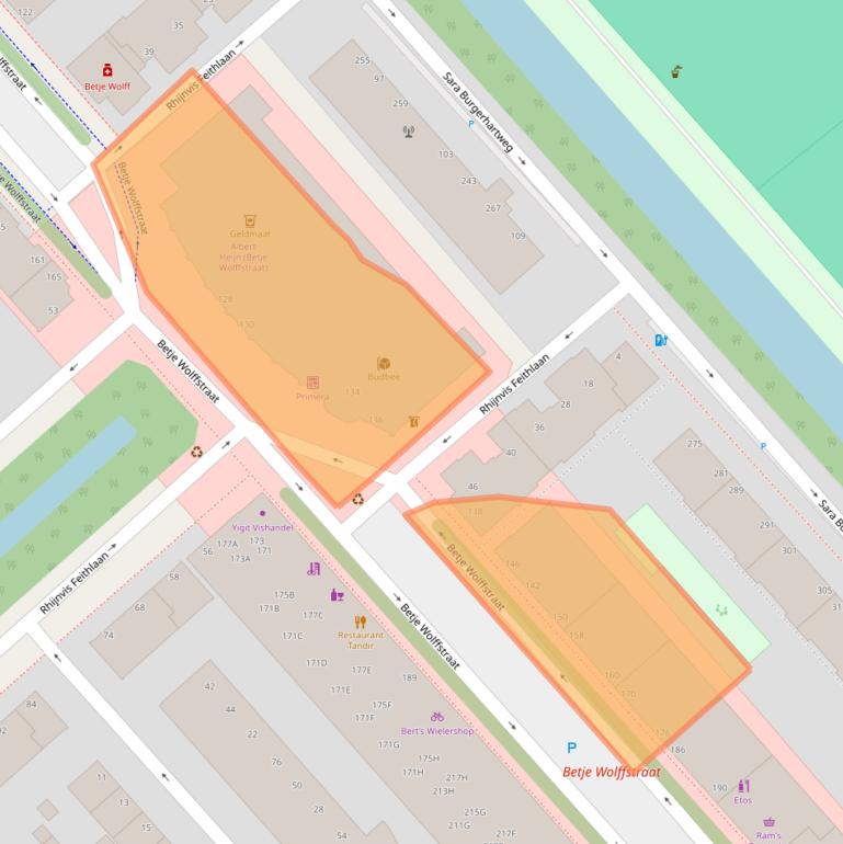 Kaart van postcodegebied 2533HT.