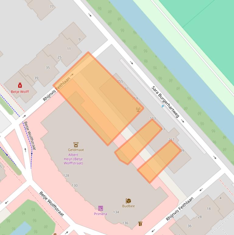 Kaart van postcodegebied 2533JC.