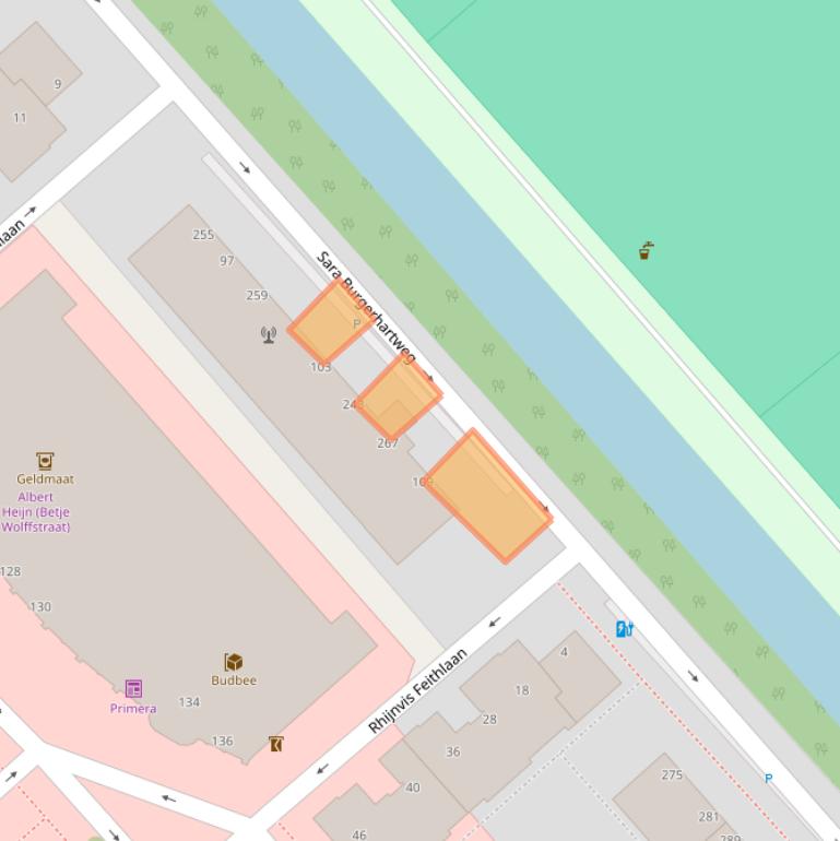 Kaart van postcodegebied 2533JD.