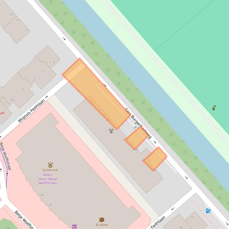 Kaart van postcodegebied 2533JG.