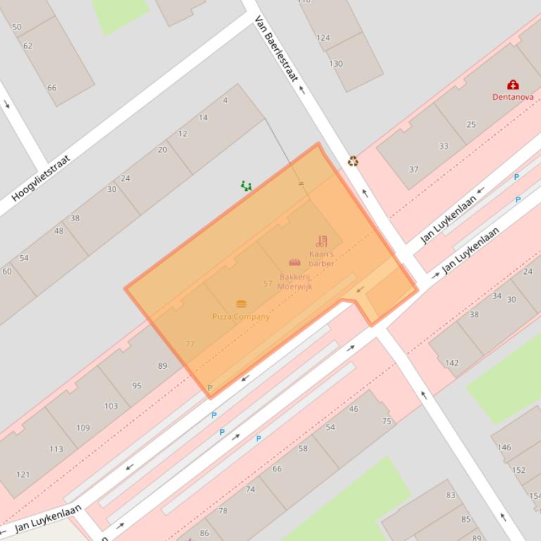 Kaart van postcodegebied 2533JL.