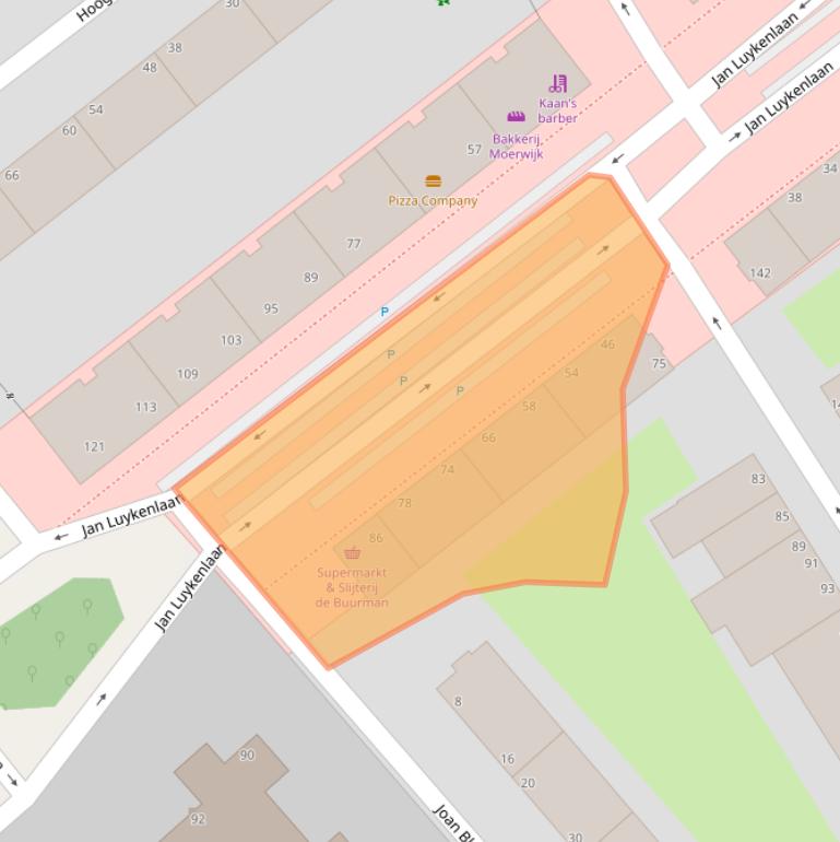 Kaart van postcodegebied 2533JS.